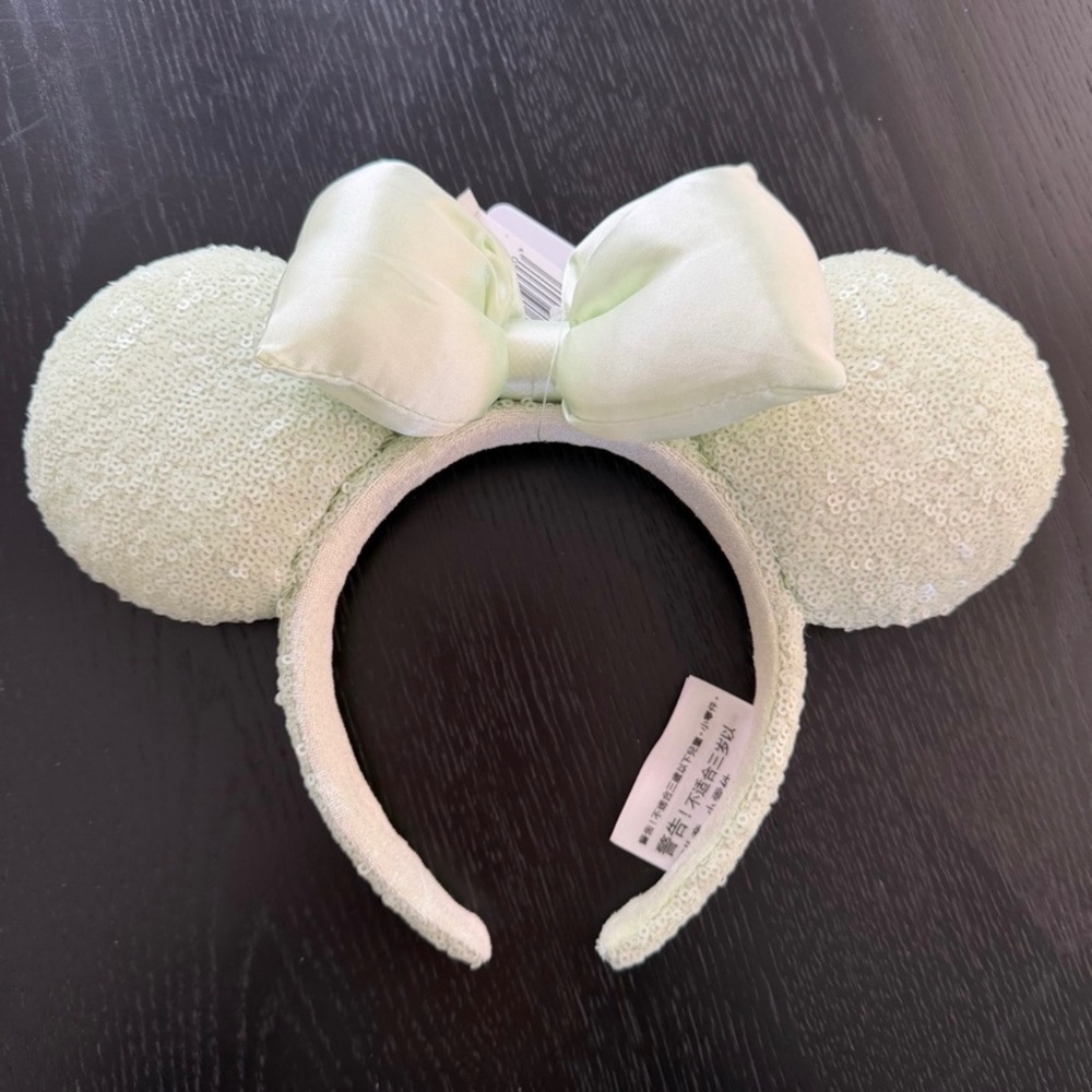 Disney Parks NEW Minnie Mickey Mint Green Sequin Ears NWT NEW RARE